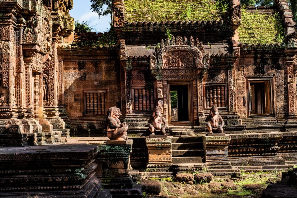 Banteay Srey is one of the most people pink sandstone